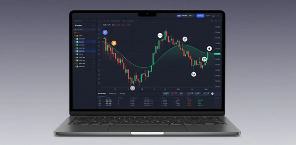 Tradeel trading dashboard with real-time market chart
